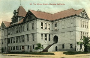 Wilson School, Alameda, California, mailed 1909                         